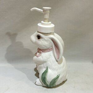 VTG Takahashi Ceramic Bunny Rabbit Soap Dispenser Made in Japan